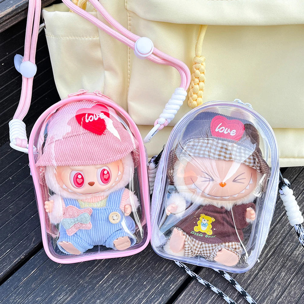 High Transparency Crossbody Bag Storage Bag Blind Box Doll Dustproof Carrying Bag For Going Out Qme
