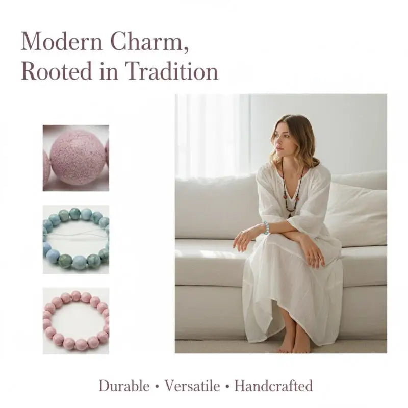 Korean Ins Sweet Ink Wash Ceramics Beaded Bracelet For Women Girls Party Jewelry Gift Elastic Beaded Chain Accessories Qme