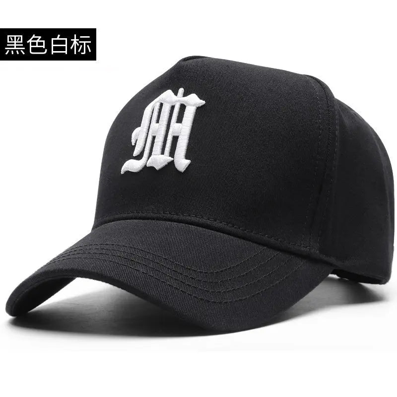 Big Head Circumference Hat Korean Version Shows Face Small Baseball Qme WHITE