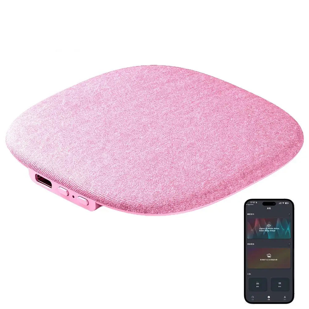 Under Pillow Speaker Sleeping Bluetooth Mini Bone Conduction White Qme Pink