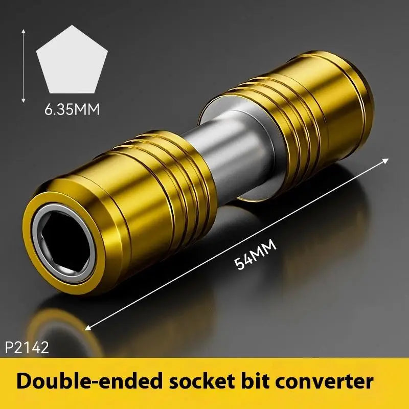 Portable Double Head Screwdriver Bit Holder 1 4 Hex Quick Release Qme