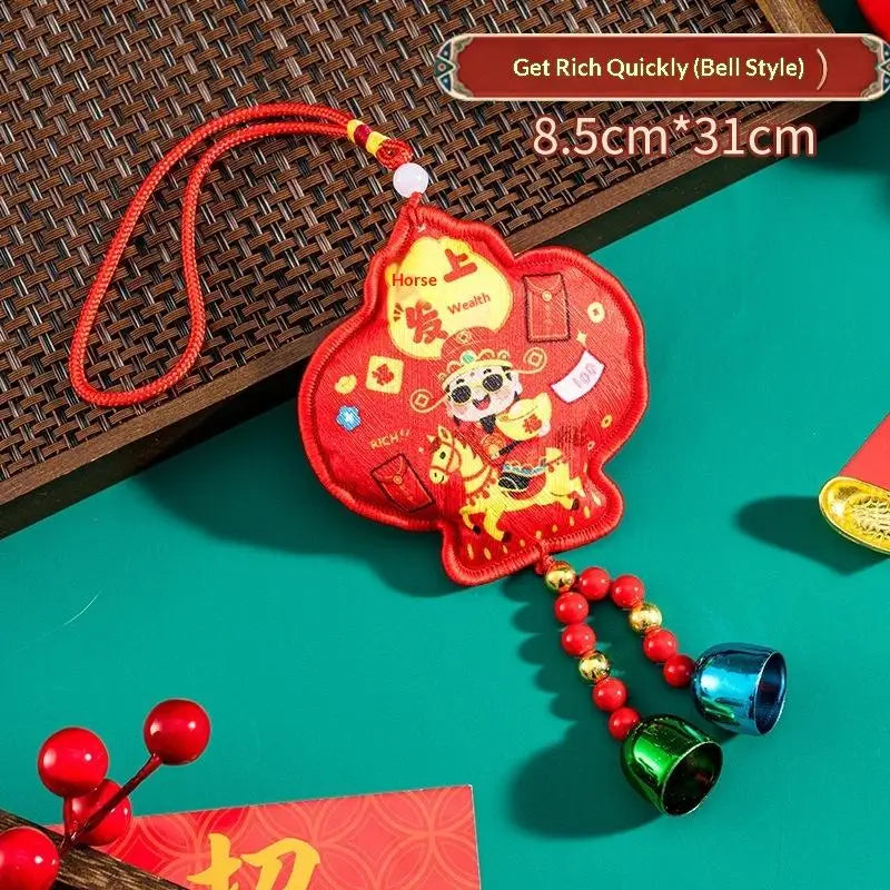 Lucky Fragrant Bag Tassels Horse Incense Car Hanging Chinese Zodiac Qme A12