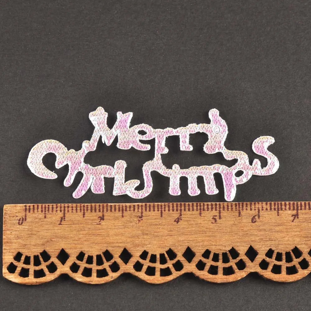 50Pcs Cute Glitter Elk Snowflakes Christmas Tree Patches For Clothes Stick-On Appliques DIY Kids Hairpin Bowknot Accessories Qme 2