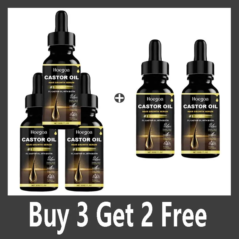 30ml Castor Oil Hair Thickening Essential Oil Nourish Scalp Massage Refreshing Hair Growth Repair Smoothing Hair Care Oil Qme Buy 3 Get 2 Free