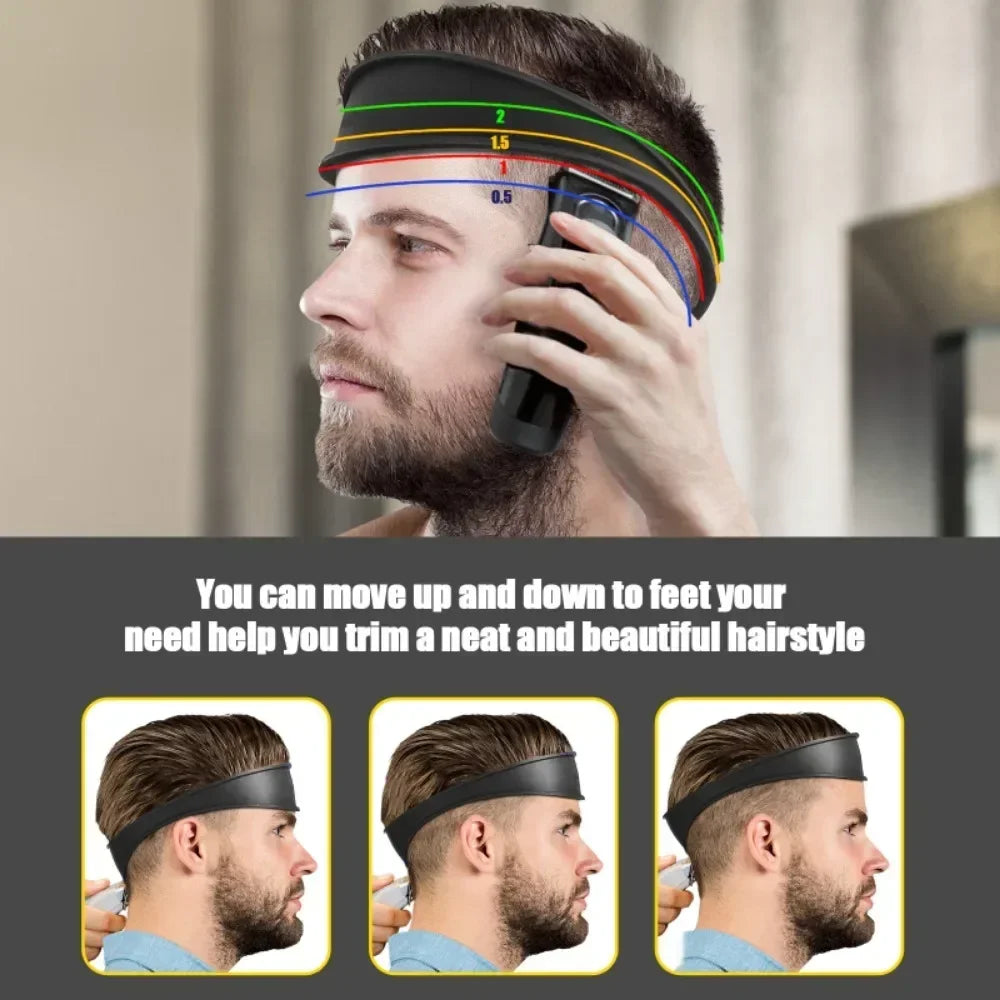 DIY Home Hair Trimming Haircuts Curved Headband Silicone Neckline Qme