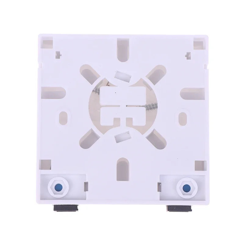 2 Port Terminal Box 86-type ABS Optical Terminal Junction Box White Plastic Fiber Optic Splice Box With Adapters Qme