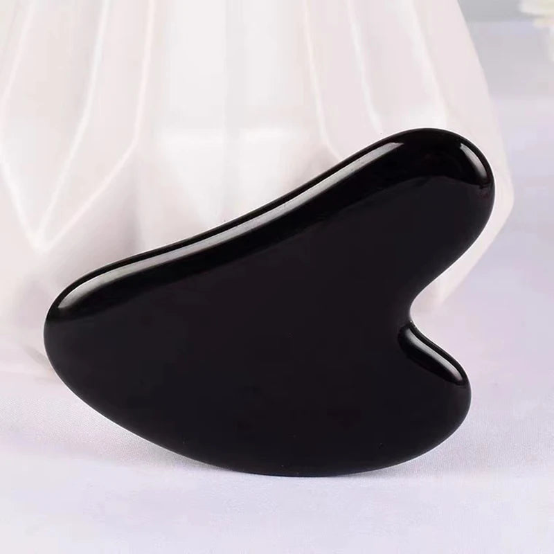Rose Quartz Gua Sha Stone Facial Body Massage Tool Use Face Neck Back Qme