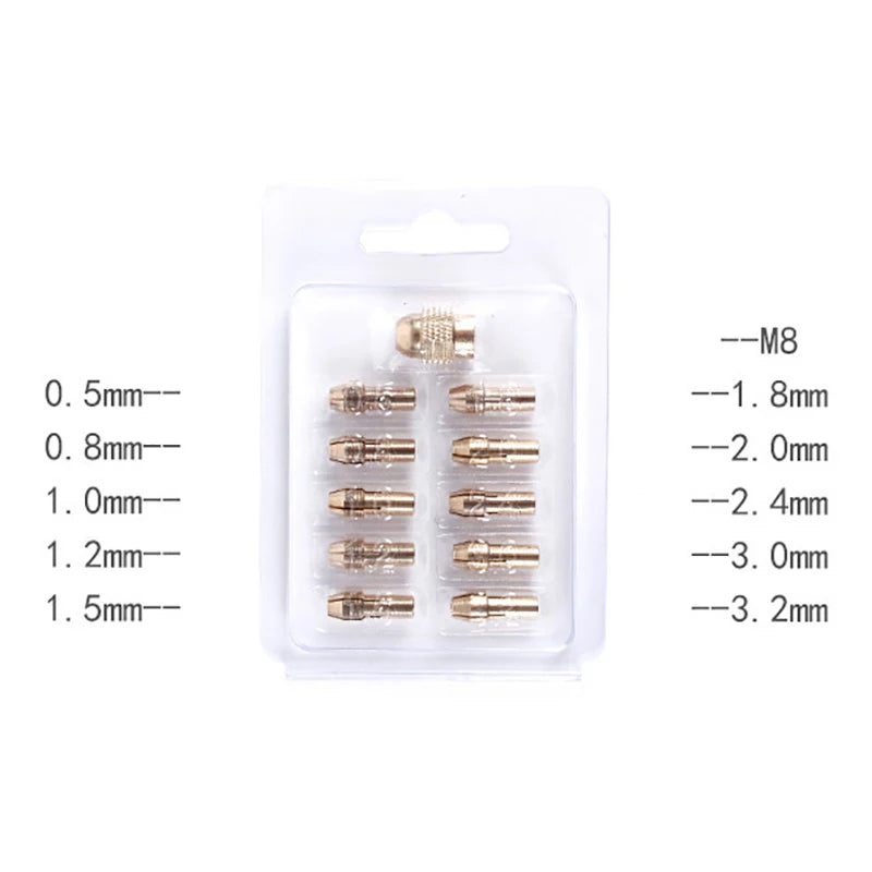 Lot Mini Drill Brass Collet Chuck Rotary Tool 0 5- Nut Accessories Qme