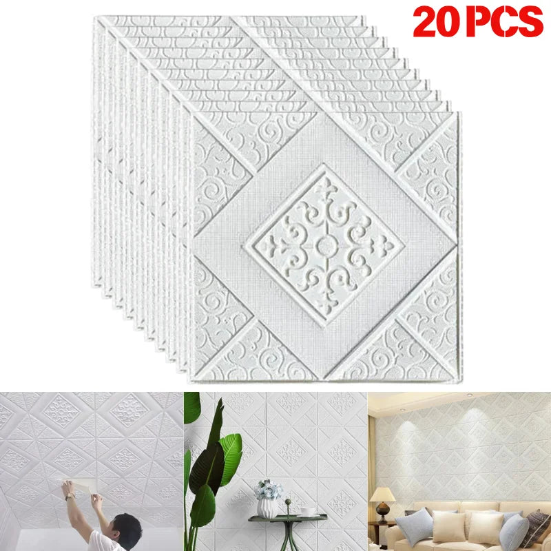 Waterproof Moisture Resistant Brick Wallpaper 35cmx35cm Wall Sticker Qme