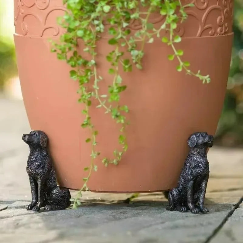 Animal Flowerpot Support Frame Dog Cat Rabbit Shaped Plant Pot Foot Qme