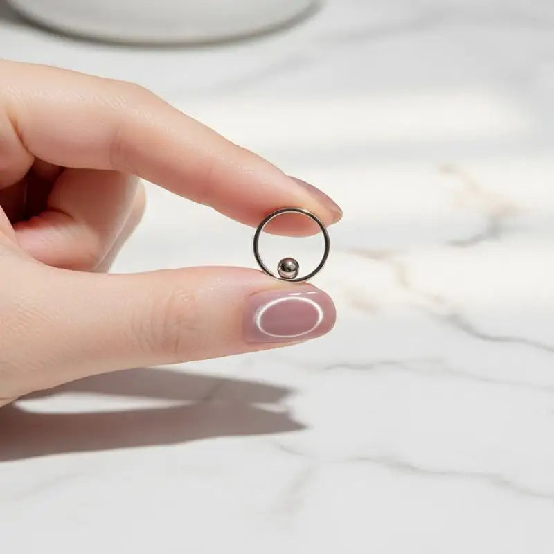 Ring Shaped Cat Eye Magnet Tool Nail Art 3D Hollow Glass Bead Effect Qme