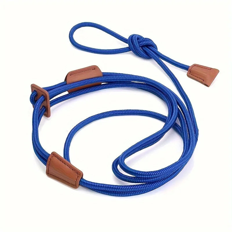 Integrated pet dog leash, nylon strap, adjustable dog chest strap, walking dog leash Qme Blue