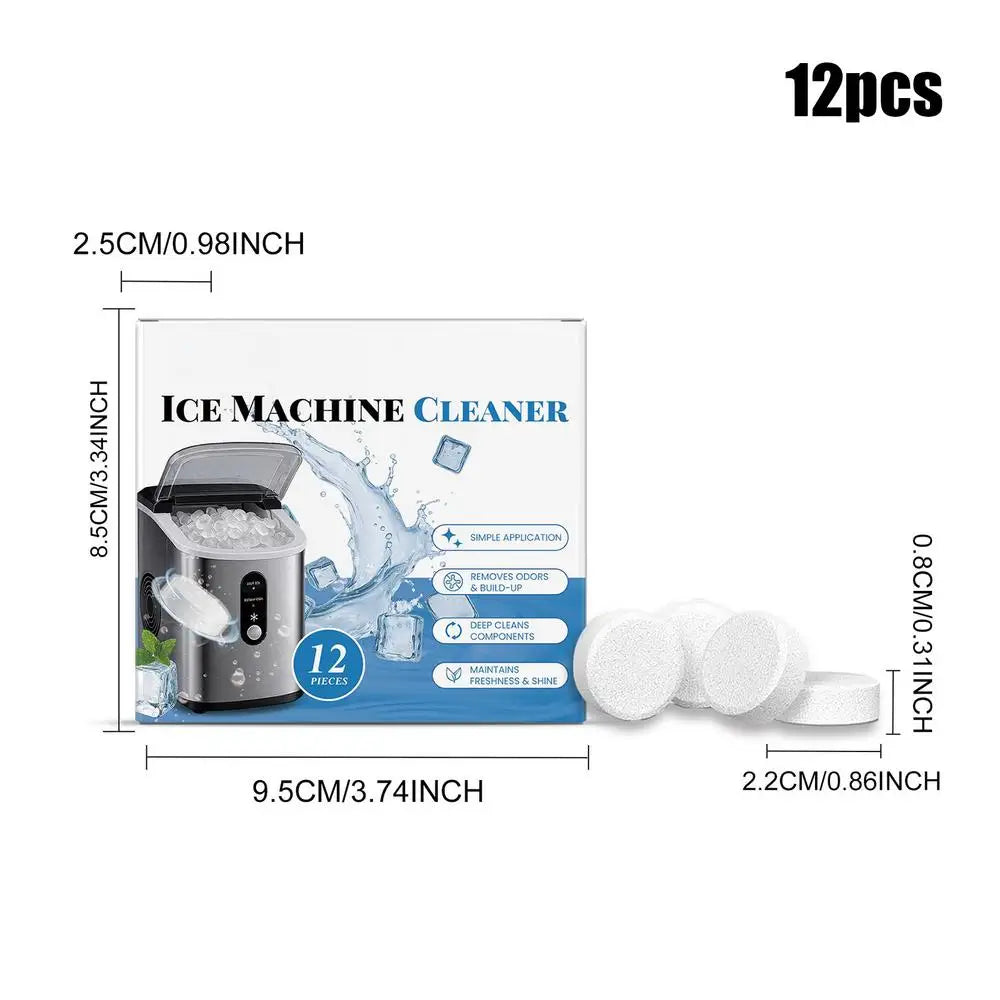 Ice Maker Cleaner 12 Piece/box Ice Machine Cleaner Maker Descaler Cleaning Washing Descaling For Home Icemaker Appliance Cooler Qme 1 box