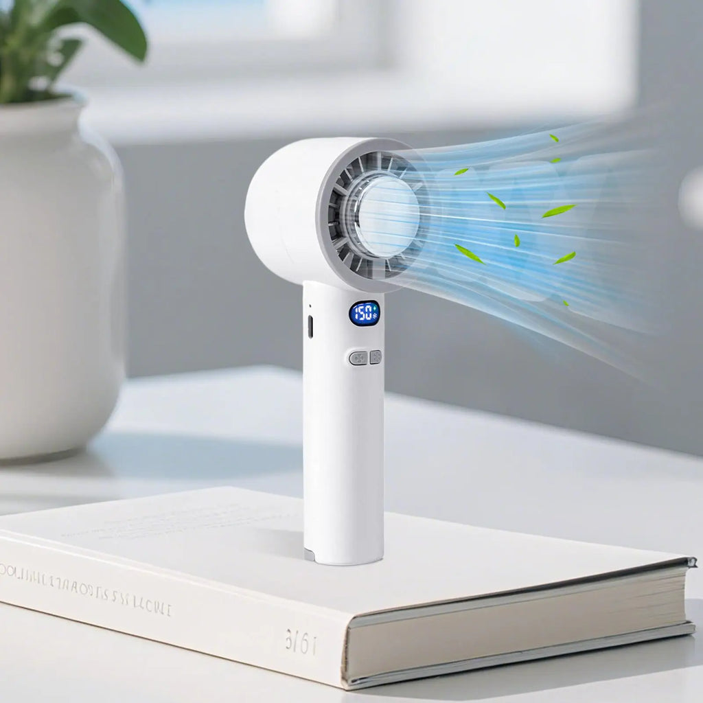 Portable Fan 3 Speed Adjustment Personal Rechargeable Fan For Women Men Students Travelers Gardeners Visitors Hikers Parks Qme