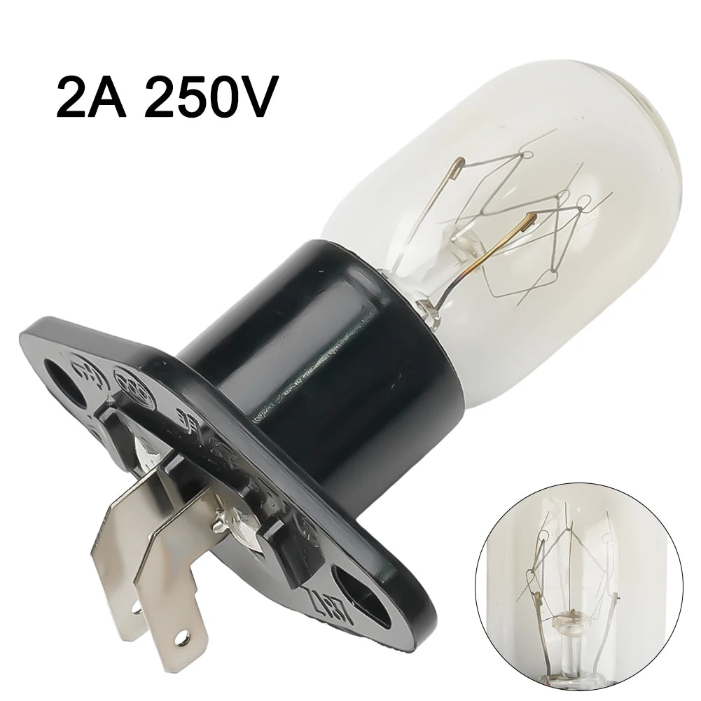 2A 250V 20W Microwave Oven Bulb Refrigerator Lighting Bulb Base Design With Holder Replacement Universal Qme Default Title