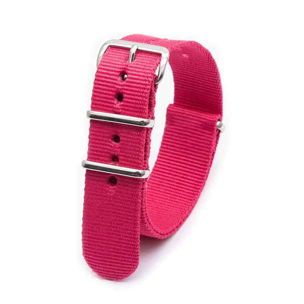 Durable Striped Nylon Wristband Bracelet Watch Band Universal Strap