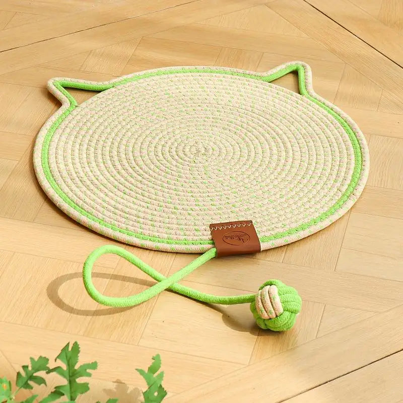 Cat Scratching Board Pet Supplies Indoor Round Shape Scratcher Mat Qme A7