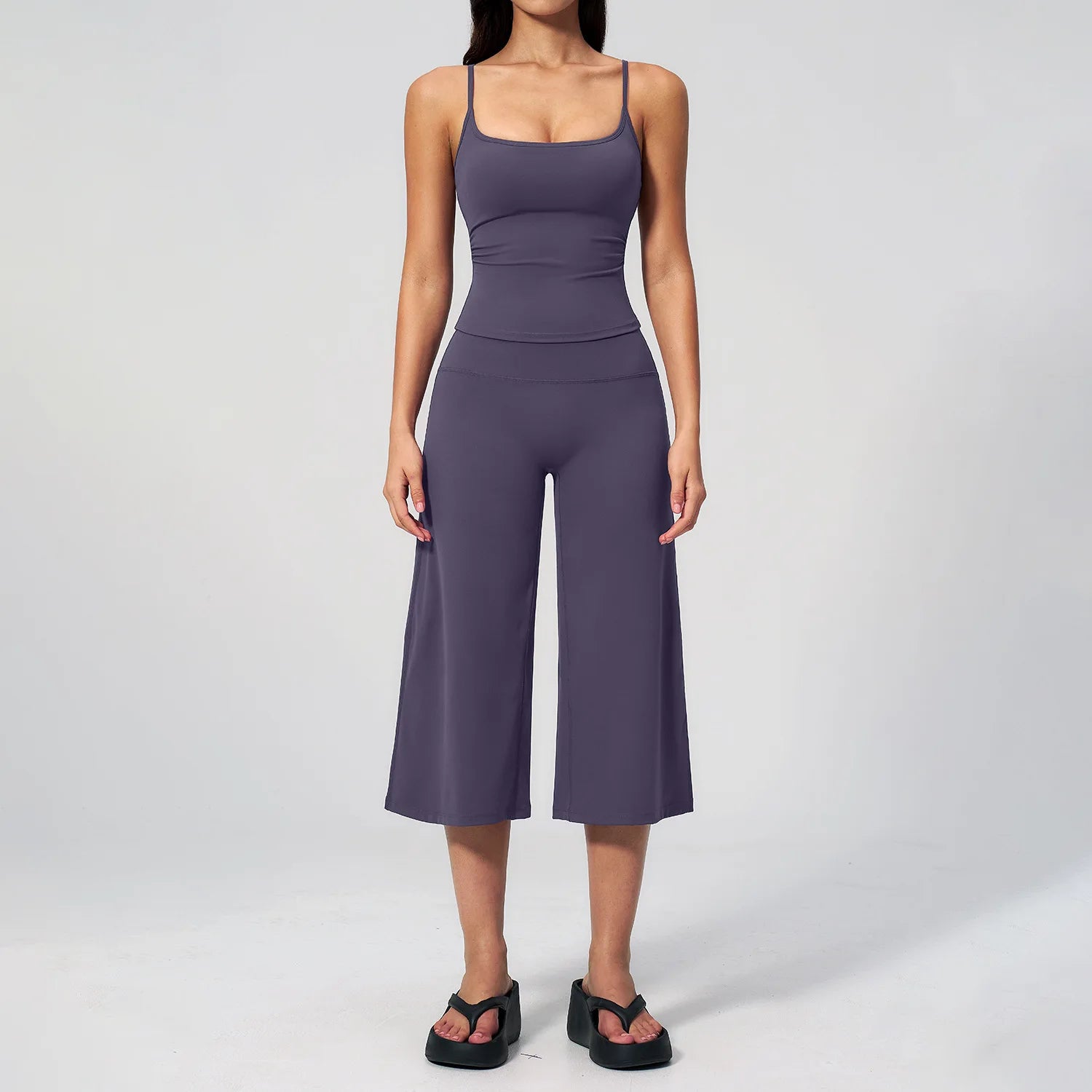 A Summer Yoga Set 2 Pieces Women Tracksuit Workout Clothes Sports Outfits High Waist Fitness Sports Suit Female Gym Clothes Qme Shu Yun Zi S