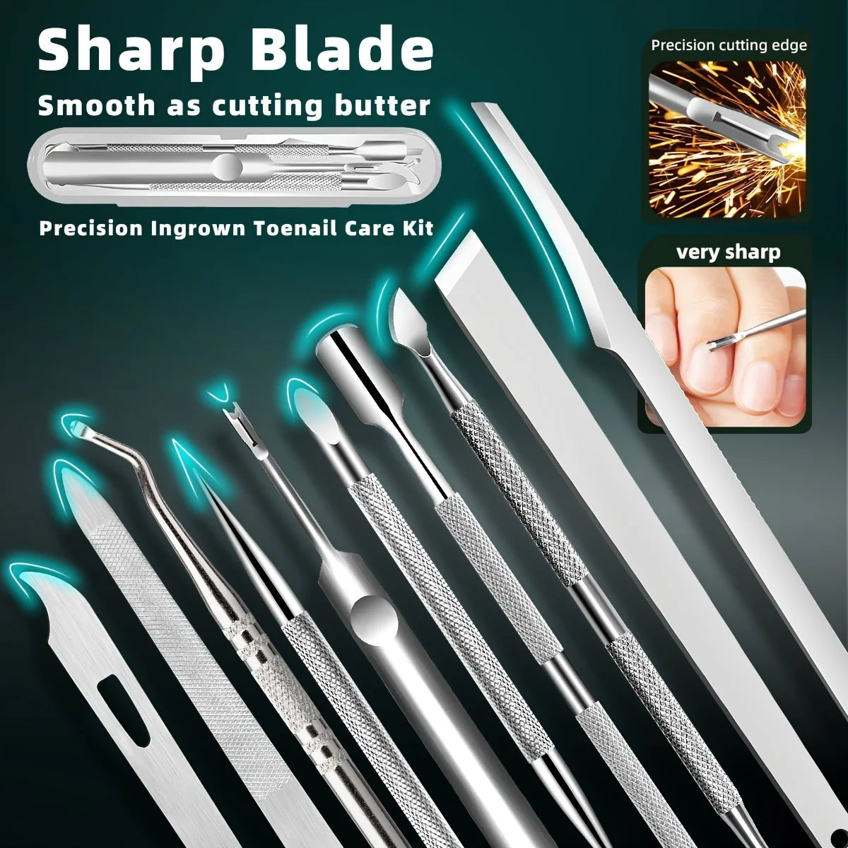 Stainless Steel Nail Care Precision Cuticle Remover Trimmer Includes Qme
