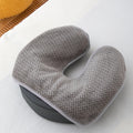Coral Fleece Head Pad Towels U-shaped Facial Pillow Covers Thickened Qme Gray