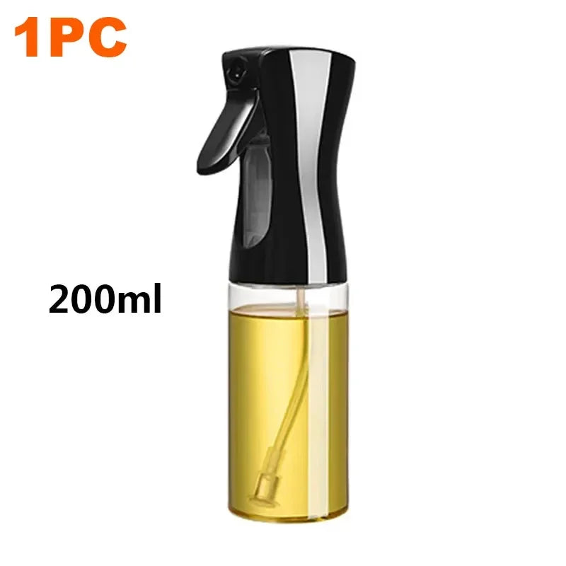 200/300/500ml Oil Spray Plastic Household Kitchen Oil Spray Bottle or Oil Brush Nebulizing Mist Filling Cooking Dual Use BBQ Qme 200ml BLACK
