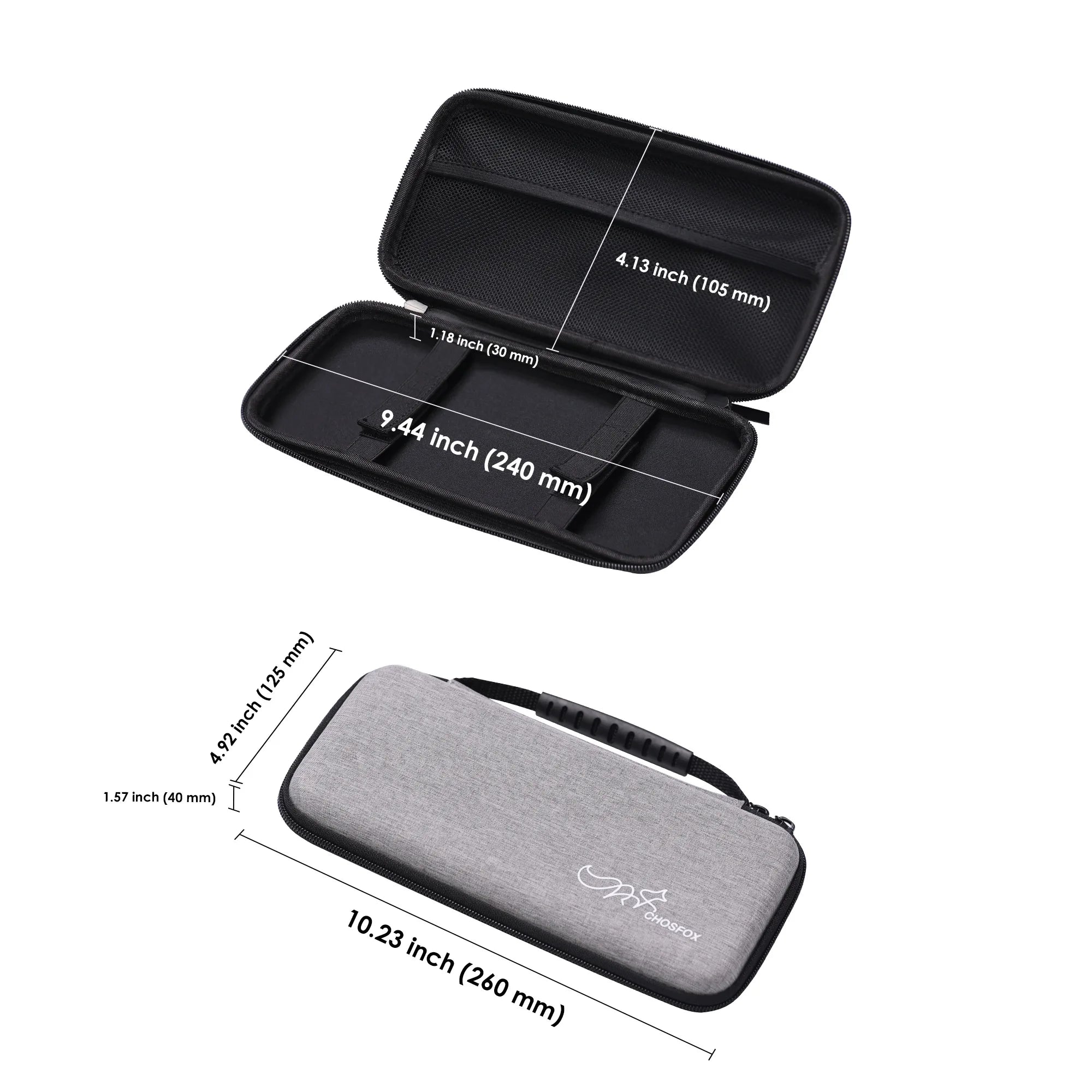Chosfox Protable Keyboard Storage Bag Large Capacity Mechanical Keyboard Bag for 40% Thickened Fabric Waterproof Protect Bag Qme