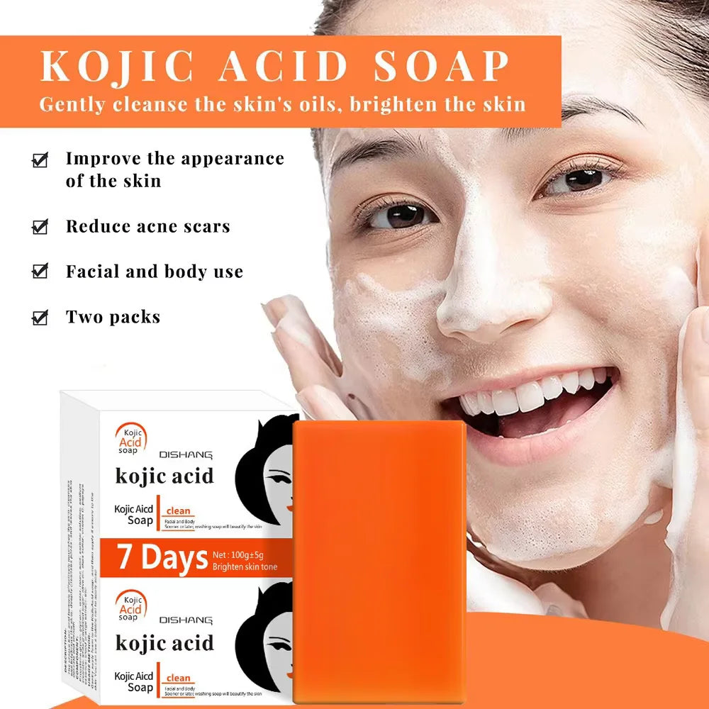 Handmade Whitening Soap Skin Care Deep Cleaning Moisturizing Cleansing Essential Temperate Soap Brighten Skin Kojic Acid Soap Qme