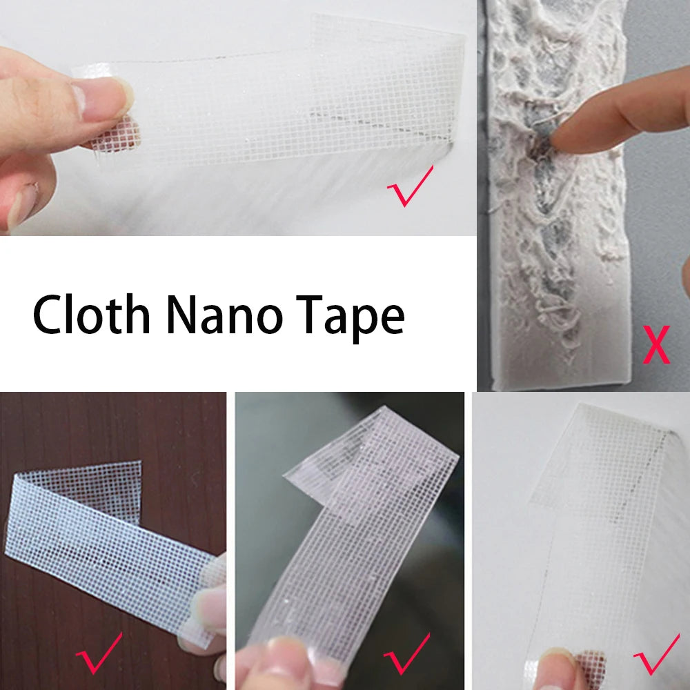 3cmx3M Nano Double-sided Adhesive Tape High Viscosity Upgraded Removable No Residue Waterproof Extra Strong Sticky Strip Sticker Qme