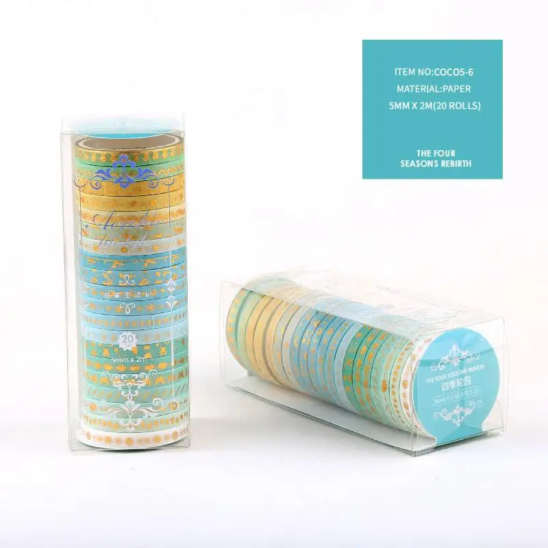 Washi Tape Gold Foil Decorative Adhesive Scrapbooking Ribbons Diary Qme 06