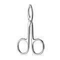 Scissor Shaped Eyebrow Tweezers Flat Headed Oblique Stainless Steel Qme Silvery B Type