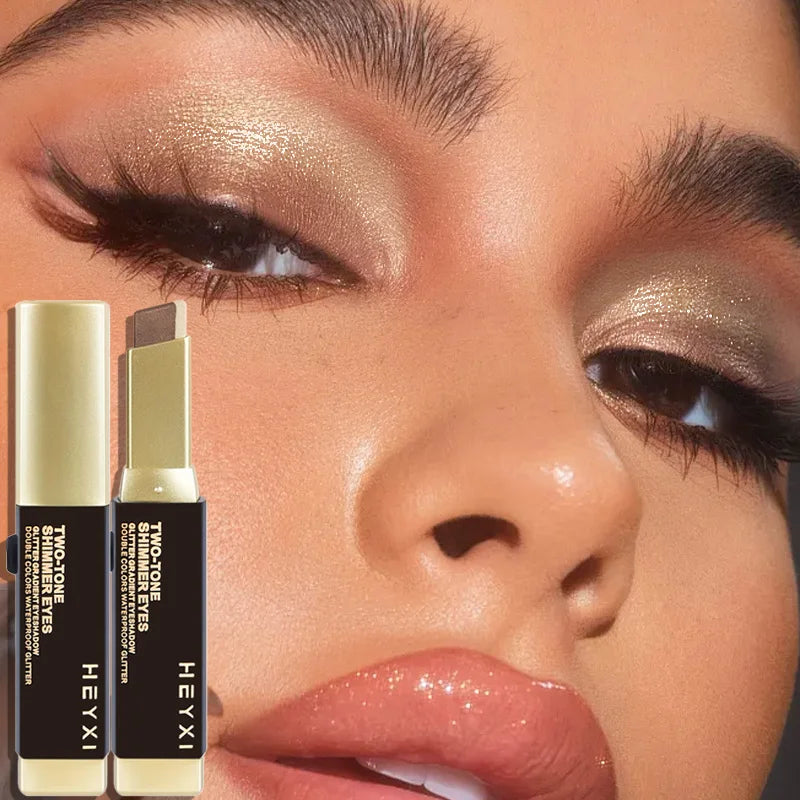 Double Eye Shadow Stick Naturally Tinged Not Easy Mottle Off Makeup Qme