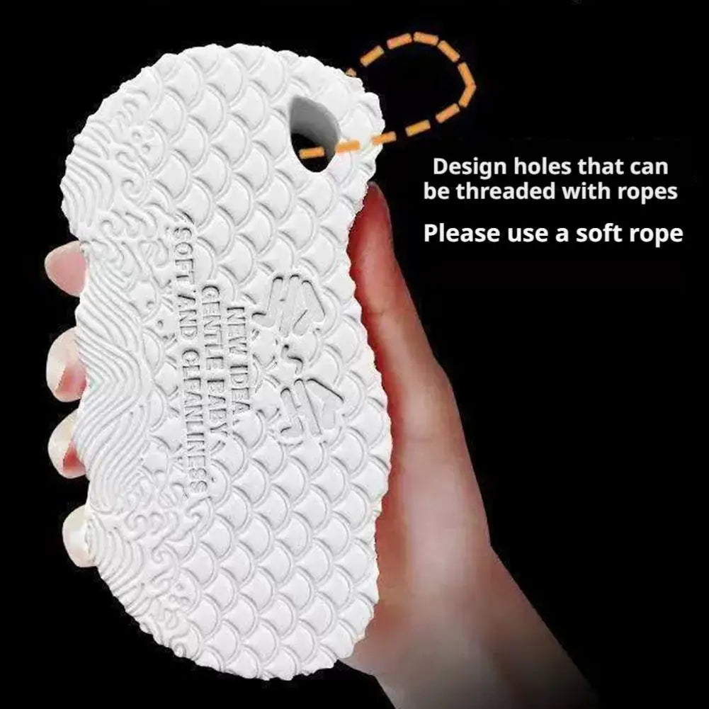 Exfoliating Bath Sponge Deep Cleansing Body Scrubber Scrub Soft Qme