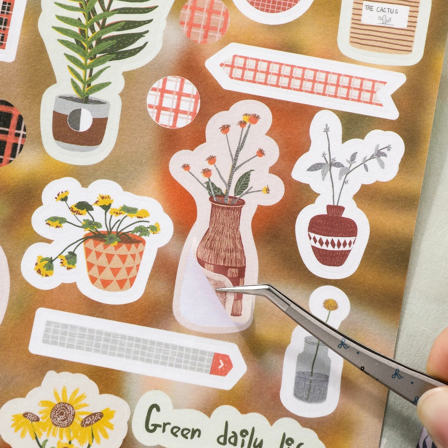 20/64 Sheets Kawaii Flash Film Die Cutting Stickers for DIY Diary Scrapbook Stationery Painting the Void Series Qme
