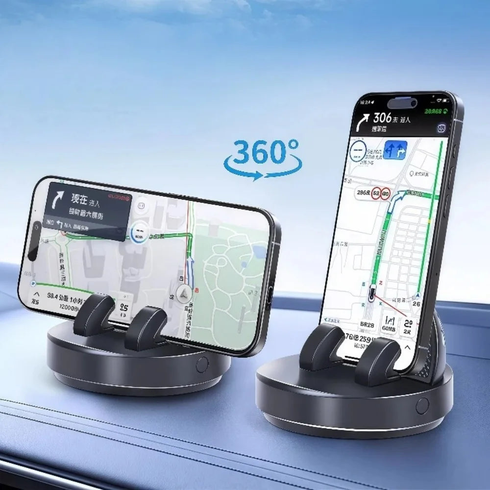 Dashboard Car Phone Mount Holder Car Navigation Holder 360-Degree Rotation Holder Stand with luminous Number Plate Phone Bracket Qme