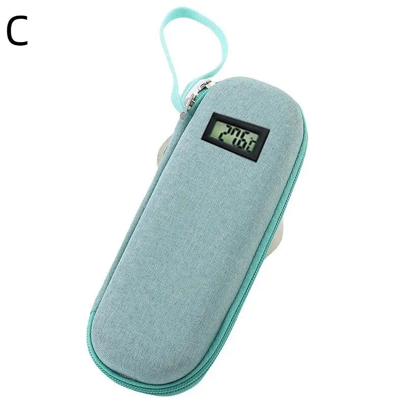 Insulin Cooler Travel Case Waterproof Cooling Bag Thermometer Display Qme Green C