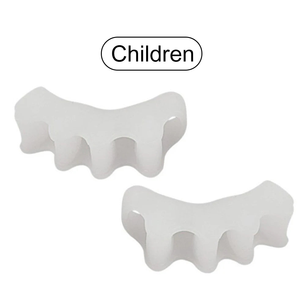 2 Soft Reusable Elastic Toe Separator Comfort Foot Spacer Pad Adult Qme White Adult 2pcs