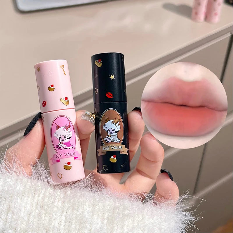 Matte Liquid Lipstick Waterproof Non Stick Cup Lipgloss Mud Sexy Red Lip Tint Glaze Lips Makeup For Women Lip Glaze Cosmetics Qme