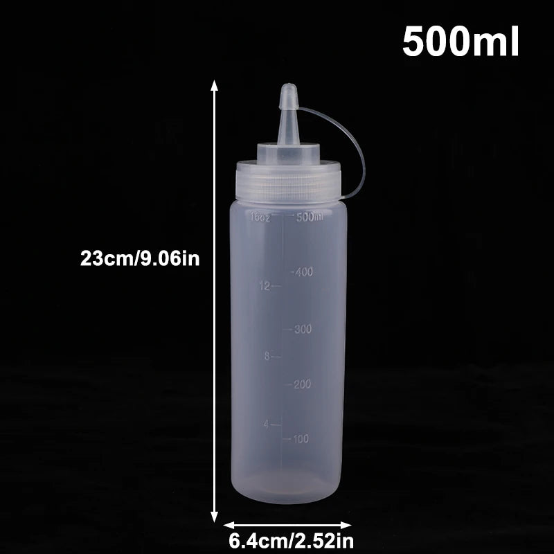 Kitchen Tools Squeeze Seasoning Bottle250- Condiment Bottles Ketchup Qme 500ml Straight