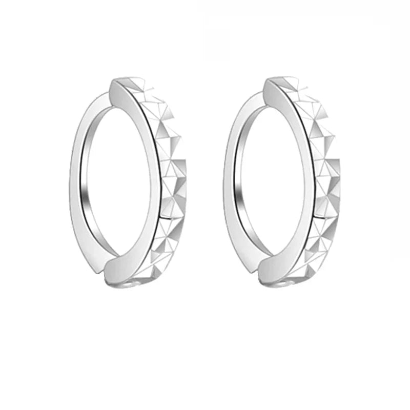 20PCS Genuine 925 Sterling Silver Color Girls Women Hoop Earrings DIY Components Jewelry Findings for Handmade Qme Silver Without Ring