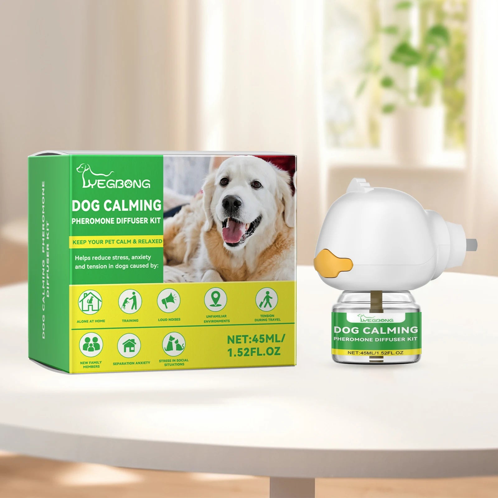 Dog Calming Diffuser Kit Relaxing Anti Anxiety Relief New Environment Stress Preventing Urinary Incontinence Pet Soothing Liquid Qme
