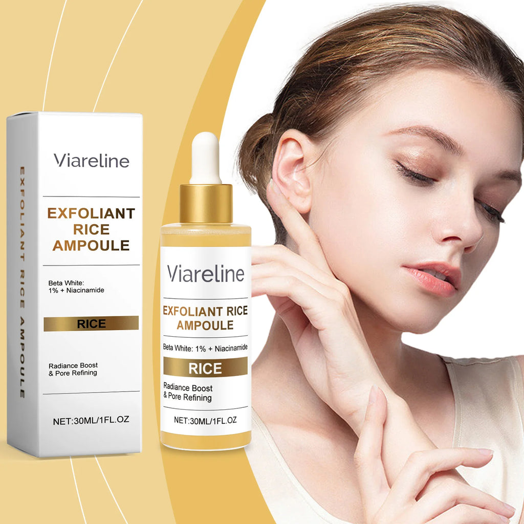 Black Rice Exfoliating Serum For Face Moisturizing Rejuvenating Essence Prevent Dryness Fade Fine Lines Collagen Facial Ampoules Qme