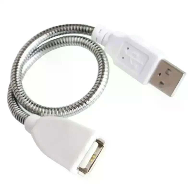 USB Desk Lamp Power Cable Extension Cord Flexible Metal Hose Qme