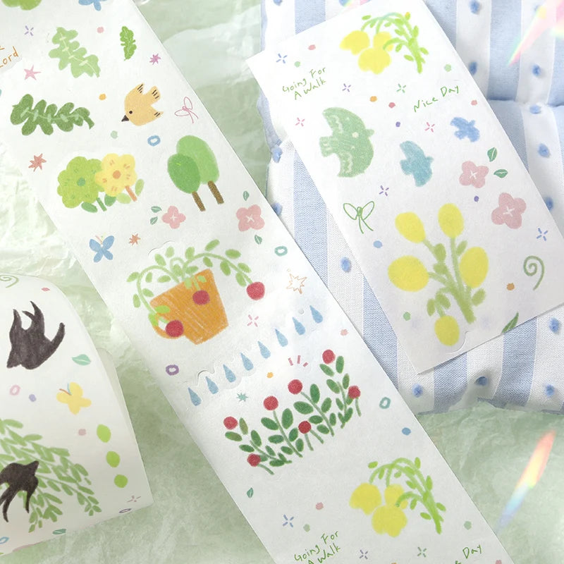5x300cm Creative Fruit Dream Washi Tape for Collage Junk Journal Scrapbooking diy Card Decoration Masking Tapes Stickers Qme