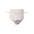 Coffee Filter Cup Foldable Reusable Dripper Dual Layer Mesh Pour Over Qme White
