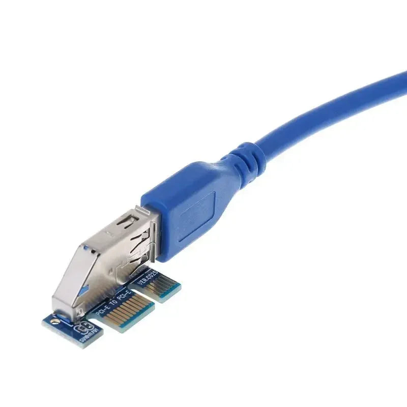 1x To 16x PCIe PCI Express Extender Riser Card, 60cm Adapter Extension Cable for Bitcoin BTC, Mini PCI - E To USB 3.0 Miner Qme
