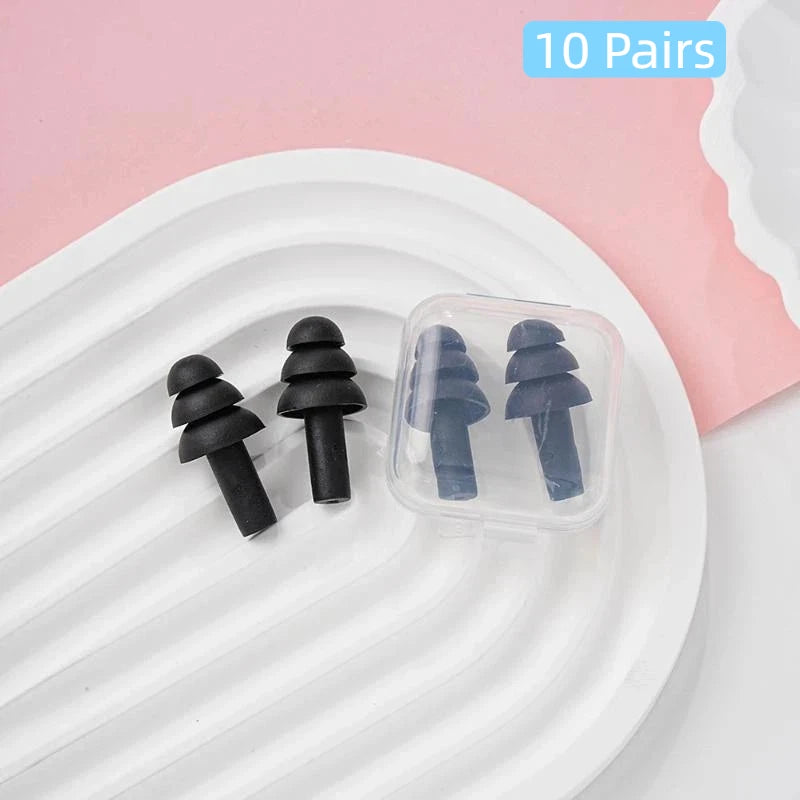Soft Foam Earplugs 38dB Noise Cancelling 10 Pairs Multicolor Qme A44
