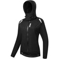 Women's Lightweight Waterproof Cycling Jacket Waterproof Running Jacket Hiking Jacket High Visibility Breathable Windproof Coat Qme black M