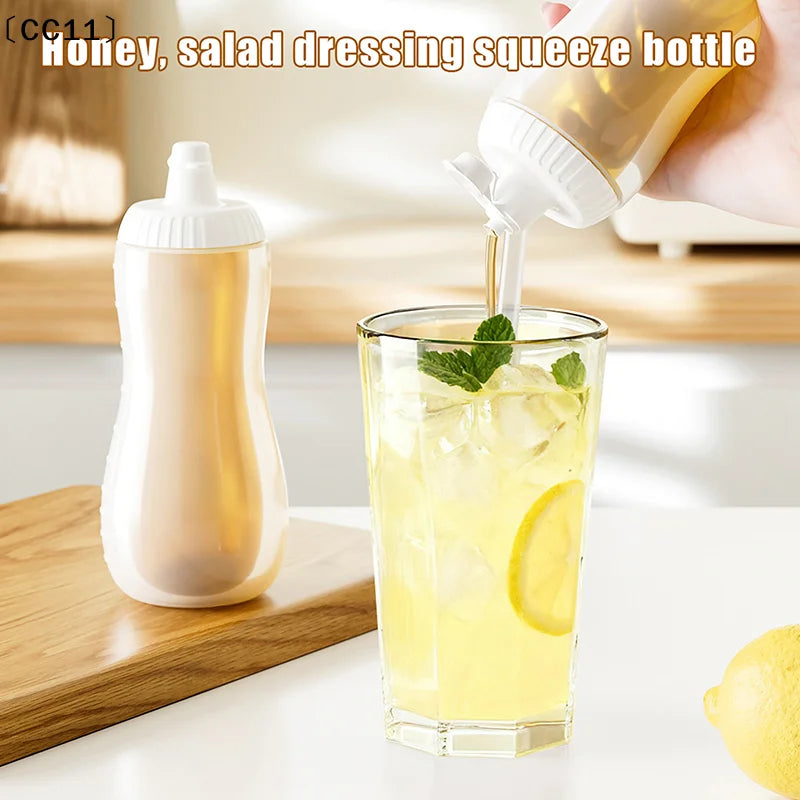 Large Squeeze Condiment Bottles Nozzles Ketchup BBQ Sauces Olive Oil Qme
