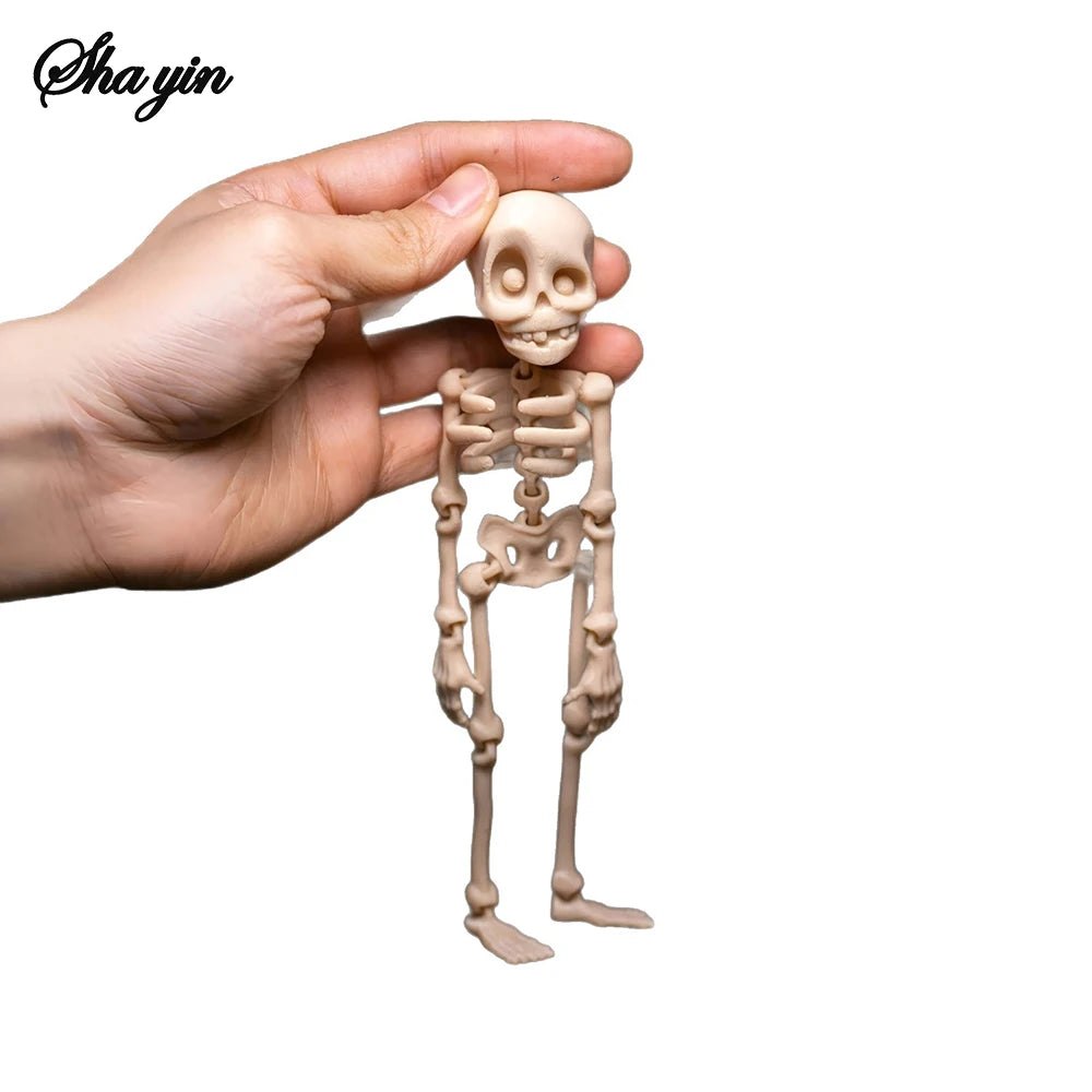 1Pc Magnetic Poseable Skull Fridge Magnet Funny Halloween Gift Easter Kitchen & Dining Decor Home Accessory, Quirky Decor Qme