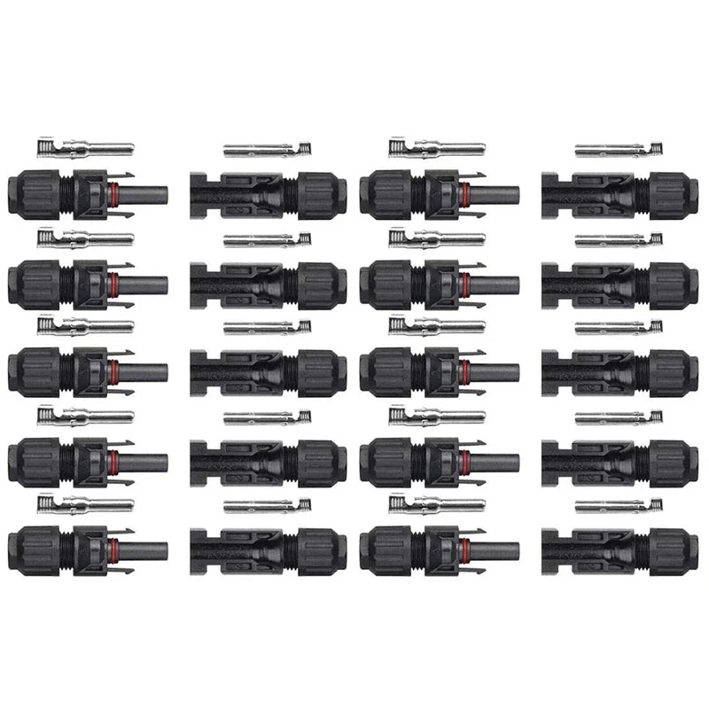 10 Pairs Solar Connector MC4 1000V Solar Plug 30A for PV Cable Connection UV Resistant IP67 Male Female Connector Qme 10pairs
